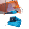 Insulated Tent Comforter Shown Inside And Outside Of Tent